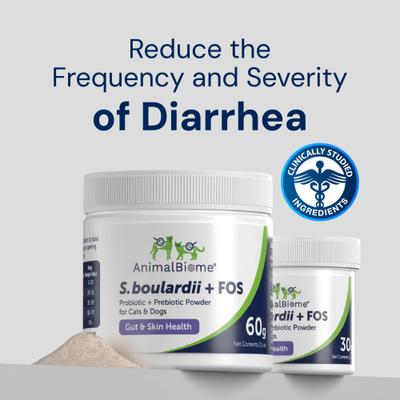 S. boulardii + FOS Powder Supplement for Dogs & Cats, 60g bag