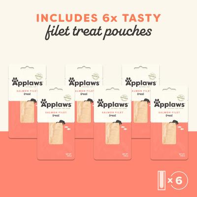 Natural Grain-Free Salmon Fillet Single Ingredient Cat Treats, 6 count, 1.06-oz loin