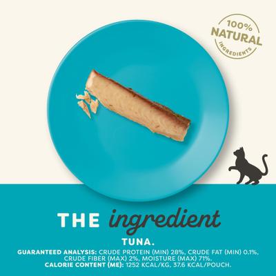 Natural Grain-Free Tuna Fillet Single Ingredient Cat Treats, 6 count, 1.06-oz loin