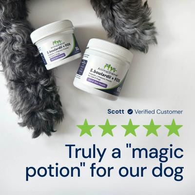 S. boulardii + FOS Powder Supplement for Dogs & Cats, 60g bag