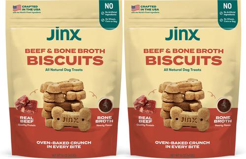 Beef & Bone Broth Biscuits Crunchy Dog Treats, 64-oz bag