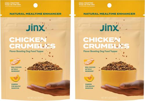 Chicken Crumbles High-Protein Dry Dog Food Topper, 8-oz bundle
