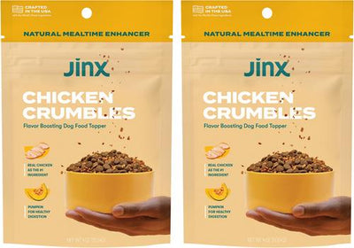Chicken Crumbles High-Protein Dry Dog Food Topper, 8-oz bundle