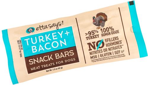 Turkey + Bacon Snack Bars Human Grade Jerky Dog Treats, 1.50-oz bar, 1 count