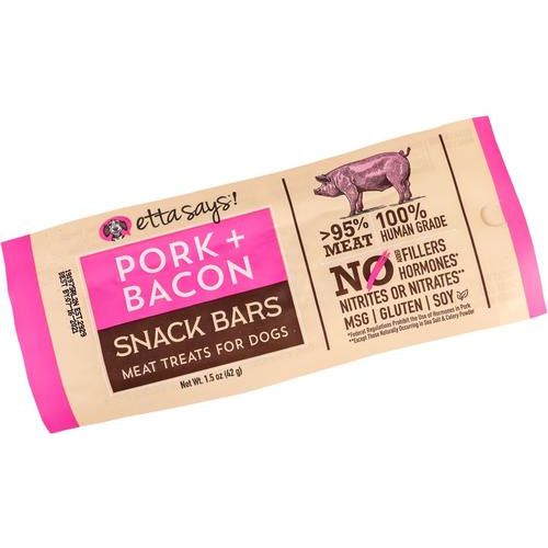 Barritas de cerdo y tocino para perros, de calidad humana, de 1.5 oz, 12 unidades