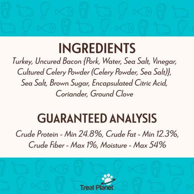 Turkey + Bacon Snack Bars Human Grade Jerky Dog Treats, 1.50-oz bar, 1 count