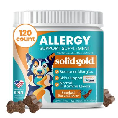 Pet Pal-lergy - Masticables blandos para aliviar la alergia y la picazón en perros (120 unidades)