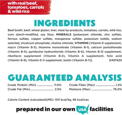 IncrediBites with Real Beef, Carrots, Wild Rice & Gravy Small Breed Wet Dog Food, 3-oz can, case of 12