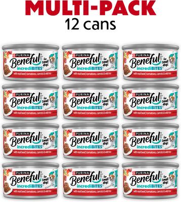 IncrediBites with Real Beef, Carrots, Wild Rice & Gravy Small Breed Wet Dog Food, 3-oz can, case of 12