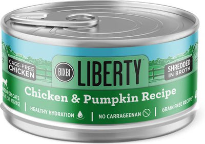 Liberty Chicken & Pumpkin Recipe in Broth Grain-Free Wet Cat Food, 2.75-oz can, case of 24