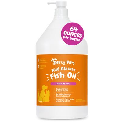 Wild Alaskan Fish Oil Liquid Skin & Coat Supplement for Dogs & Cats, 32-fl oz bottle
