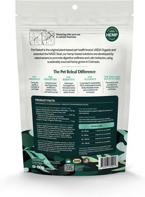 Edibites Digestive Releaf Organic Sweet Potato Flavored Chew Full Spectrum Hemp Extract Digestive Health Supplement for Medium & Large Dogs, 30 count