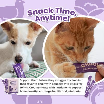 Squeeze Vita Stick Grab n Go Joints Support Lickable Dog & Cat Treats, 49 count
