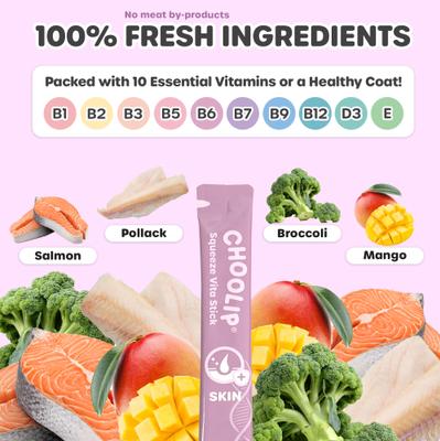 Squeeze Vita Stick Grab n Go Coat Support Lickable Dog & Cat Treats, 49 count