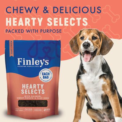 Hearty Selects Salmon, Sweet Potato & Flax Seed Soft & Chewy Dog Treats, 5-oz bag