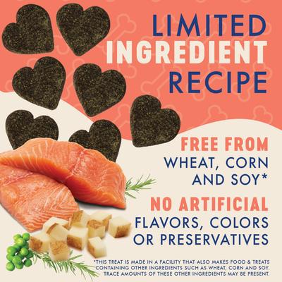 Hearty Selects Salmon, Sweet Potato & Flax Seed Soft & Chewy Dog Treats, 5-oz bag