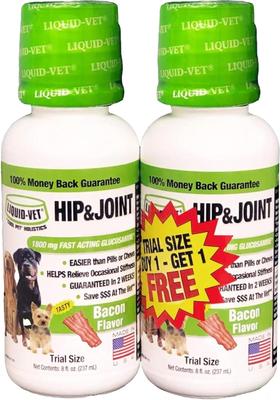 Hip & Joint Pot Roast Dog Supplement, 8-fl oz bottle, 2-pack trial