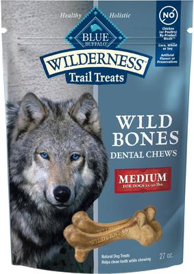 Wilderness Wild Bones Grain-Free Medium Dental Dog Treats, 27-oz bag, count varies
