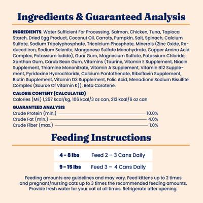 Tropical Blendz with Salmon & Coconut Oil Pate Grain-Free Canned Cat Food, 3-oz, case of 12