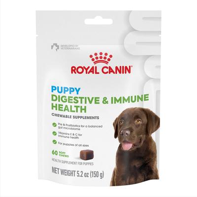 Suplemento masticable suave para cachorros que mejora la inmunidad y la digestión, 60 unidades, paquete de 4
