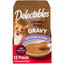 Delectables Lickable Treat Gravy - Paquete variado de premios para gatos sin mariscos, bolsas de 1.4 oz, 12 unidades
