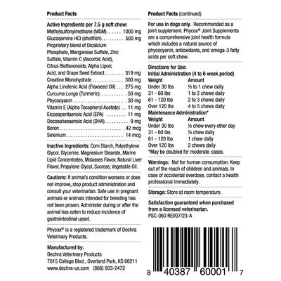 Suplemento masticable suave para las articulaciones de perros, 60 unidades