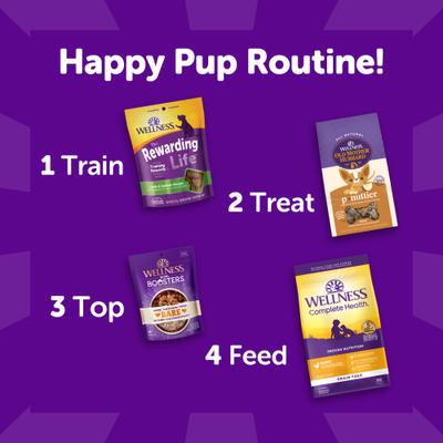 The Rewarding Life - Premios naturales suaves y masticables de cordero y salmón para perros, bolsa de 177 g