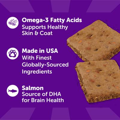 The Rewarding Life - Premios naturales suaves y masticables de cordero y salmón para perros, bolsa de 177 g