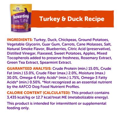 The Rewarding Life Turkey & Duck Soft & Chewy Dog Treats, 6-oz bag