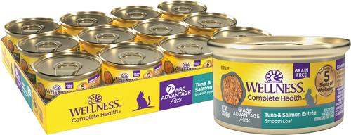 Complete Health Age Advantage Tuna & Salmon Pate Wet Cat Food, 3-oz can, 24 count