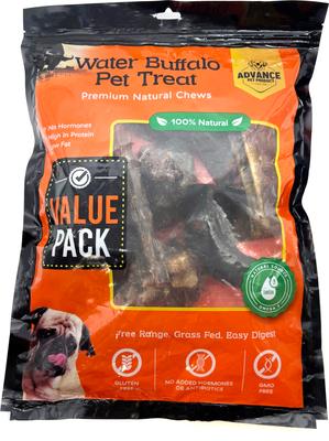 Water Buffalo Value Pack Dog Natural Chew Treats, 12 count