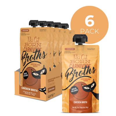 Born Carnivore Chicken Broth Wet Cat Food Topper, 7-oz pouch, case of 6