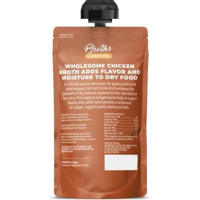 Born Carnivore - Caldo de pollo húmedo para gatos, bolsa de 7 oz, caja de 6