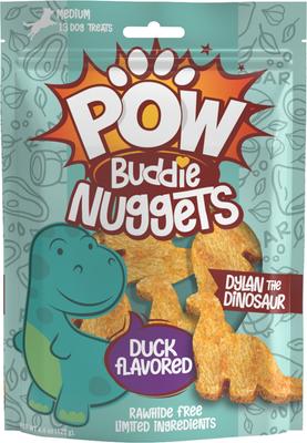 Pow Buddie Nuggets Dino Chicken Flavor Dog Treats, 13 count