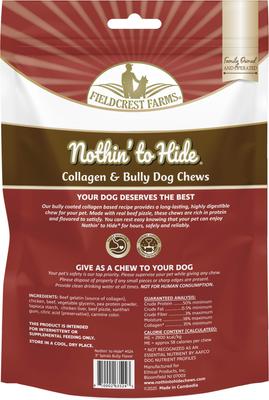 Nothin' To Hide Spirals 3-inch Bully Dog Chews, 6 count