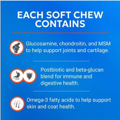 Cosequin Joint Health with Multifunctional Support Soft Chews Supplement for Dogs, 90 count