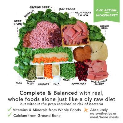 Paquete de muestra de 6 alimentos liofilizados para perros, 6 oz