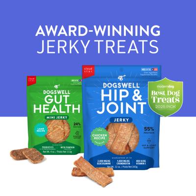 Gut Health Mini Jerky Lamb Recipe Grain-Free Dog Treats, 4-oz bag