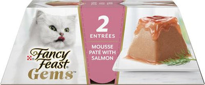 Gems Mousse Salmon & a Halo of Savory Gravy Pate Wet Cat Food, 2-oz tray, 16 count