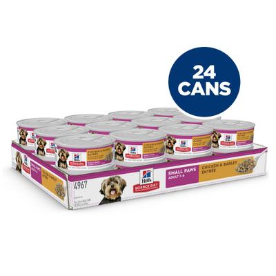 Adult Small Breed & Mini Breed Chicken & Barley Entree Wet Dog Food, 5.8-oz can, 24 count