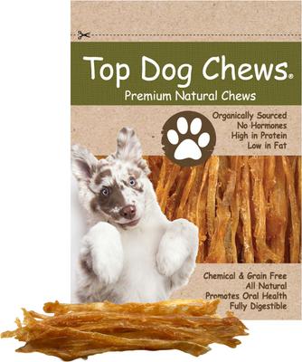 Turkey Tendon Strips Dog Jerky Treats, 8-oz bag
