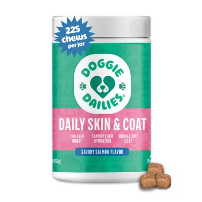 Salmon Flavored Skin & Coat Dog Supplements, 225 count