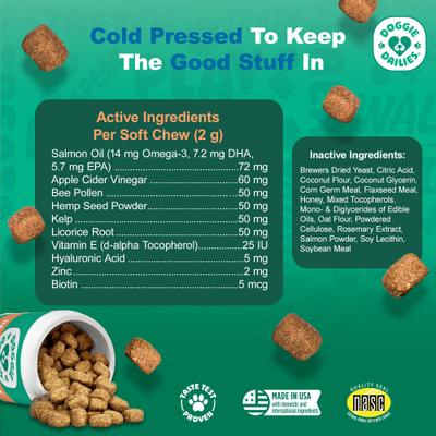 Salmon Omega Chews Dog Supplement, 1-lb bottle