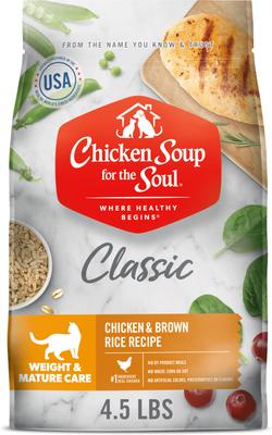 Weight & Mature Care Senior Chicken & Brown Rice Recipe Dry Cat Food, 12-lb bag
