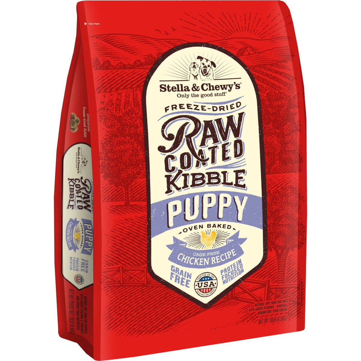 Raw Coated Cage-Free Chicken Recipe Puppy Grain-Free Dry Dog Food. 4.5 kg.