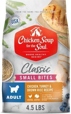 Small Bites Adult Chicken, Turkey & Brown Rice Recipe Dog Food, 4.5-lb bag
