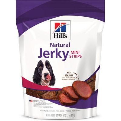 Minitiras de cecina natural con premios de pollo real para perros, bolsa de 7.1 oz