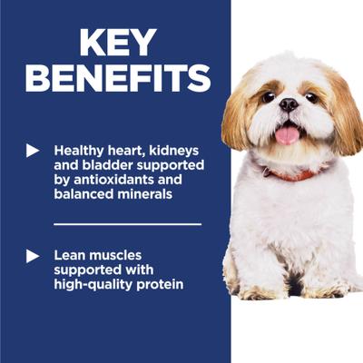 Alimento seco para perros mayores de 7 años, con sabor a pollo, cebada y arroz (70 g)