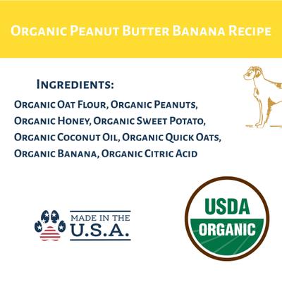 Organic Peanut Butter Banana Dog Treats, 6-oz bag