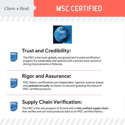 Suplemento para la piel y el pelaje de perros con aceite de salmón salvaje de Alaska puro certificado por el MSC (botella de 236 ml)